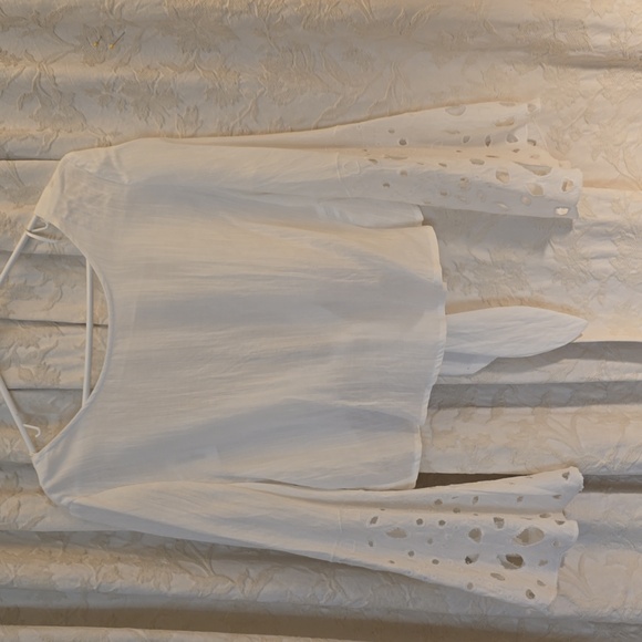 White Bell Sleeve Blouse - Picture 2 of 5